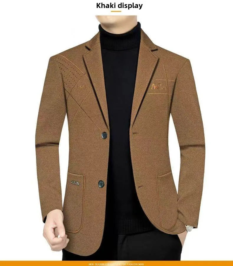 Blazer Men's Fashion Outdoor Travel Camping Youth Wedding Versatile Host School Uniform Slim Fit Casual Korean Version Blazer