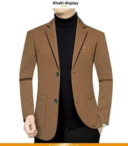 Blazer Men's Fashion Outdoor Travel Camping Youth Wedding Versatile Host School Uniform Slim Fit Casual Korean Version Blazer