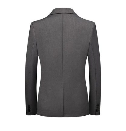 Blazer Fashion Men Business Casual Solid Color British Style Wedding Gentleman Slim Professional Formal Suit Blazer