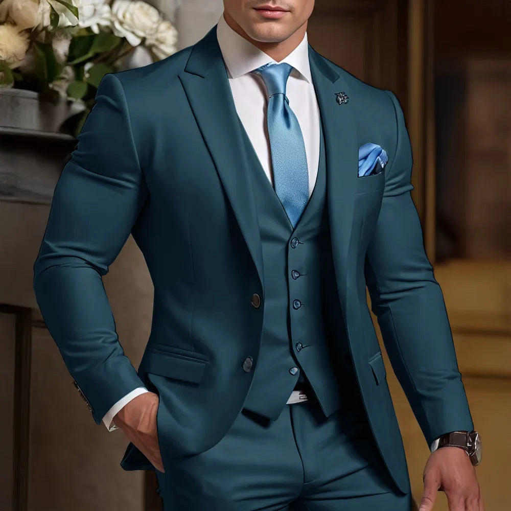 Formal Men's Suit 3 Piece Suit Wedding Tuxedo Groom Custom Outfit Party Elegant Suit for Best Man XS-5XL