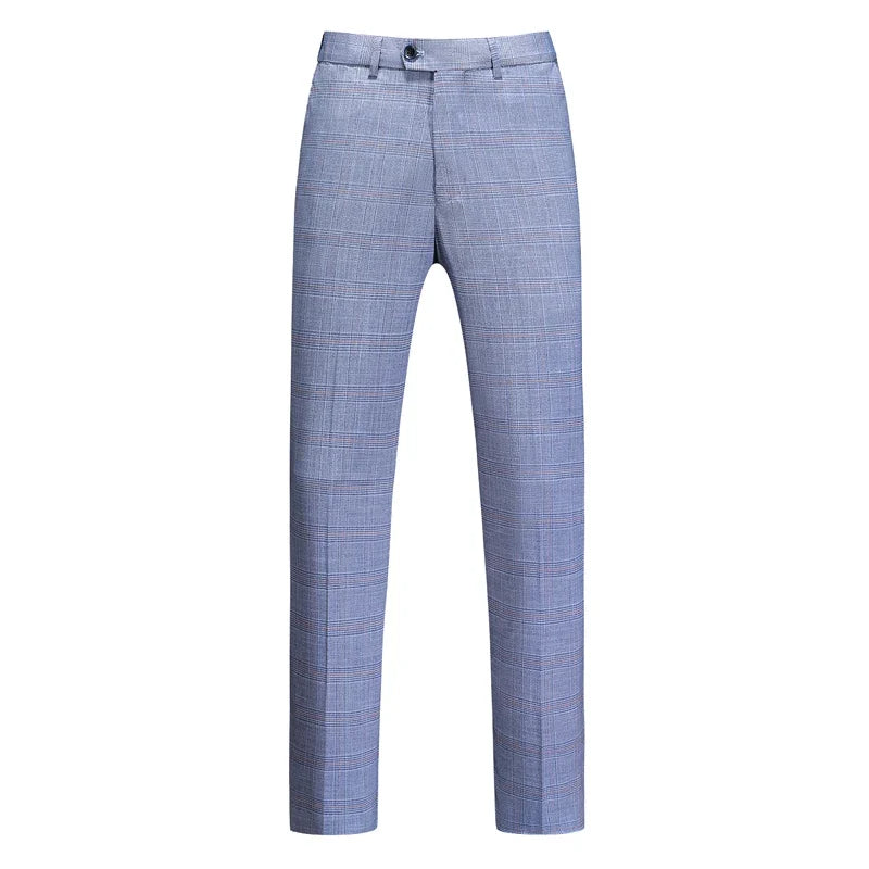 High-end Wedding Suit Autumn (Suit + Vest + Trousers) Men's Fashion All Match Handsome Trend Slim Dress Striped Three-piece Set