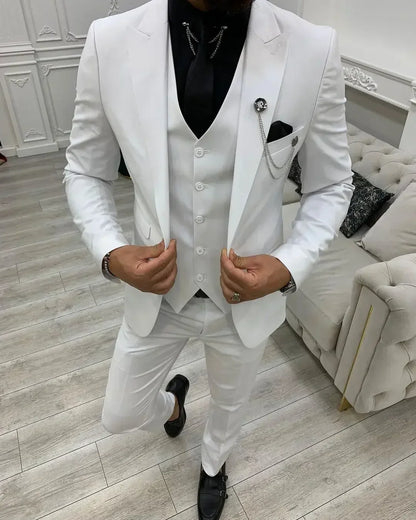 Yellow Men Suits for wedding Smart Casual Slim Fit Blazers Hombre Business High Quality Custom 3 Piece Set Costume Homme