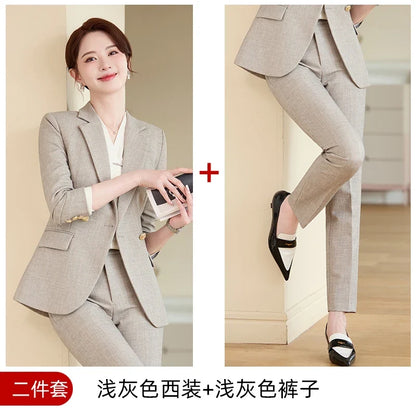 Stylish Professional Womens Boutique Pant Suit. Two-Piece Trousers + Suit Jacket, 2026 Autumn and Winter New Style
