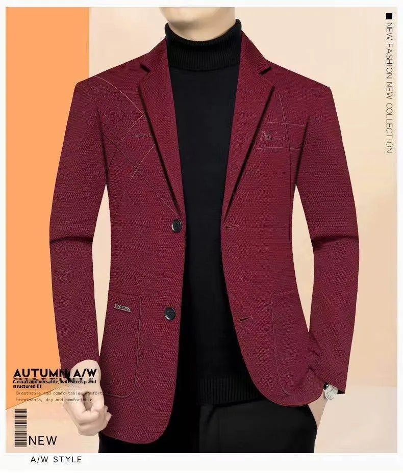 Blazer Men's Fashion Outdoor Travel Camping Youth Wedding Versatile Host School Uniform Slim Fit Casual Korean Version Blazer