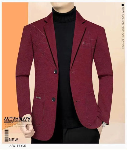 Blazer Men's Fashion Outdoor Travel Camping Youth Wedding Versatile Host School Uniform Slim Fit Casual Korean Version Blazer