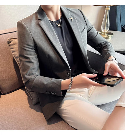 Men's Blazer Suit Jacket – Smart Casual & Business Style – 1 or 2 Button – Wedding & Party