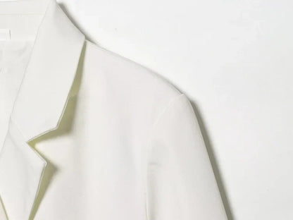 Women Asymmetric Buckle Blazer Elegant Wrap Suit Jacket Slim Waist Tailored Office Lady Workwear Fashion Blazer Coat
