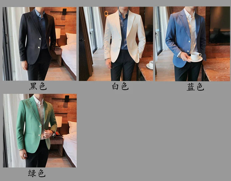 2022 Classic Green Blue Jacket Uniform Groom Tuxedos Mens Wedding Suits Peaked Lapel Man Business Blazer Groomsmen Prom Dress