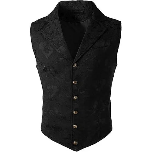 Men's Suit Vest – Floral Jacquard Waistcoat for Weddings & Formal Occasions