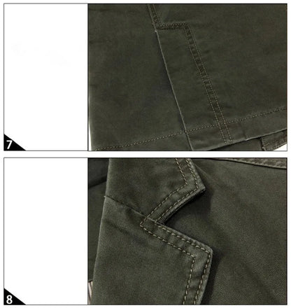 2026 Spring Men 100% Cotton Casual Blazer Men's Brand Military Jacket Blazers Mens Suit Coat Male Blazer Masculino Jackets