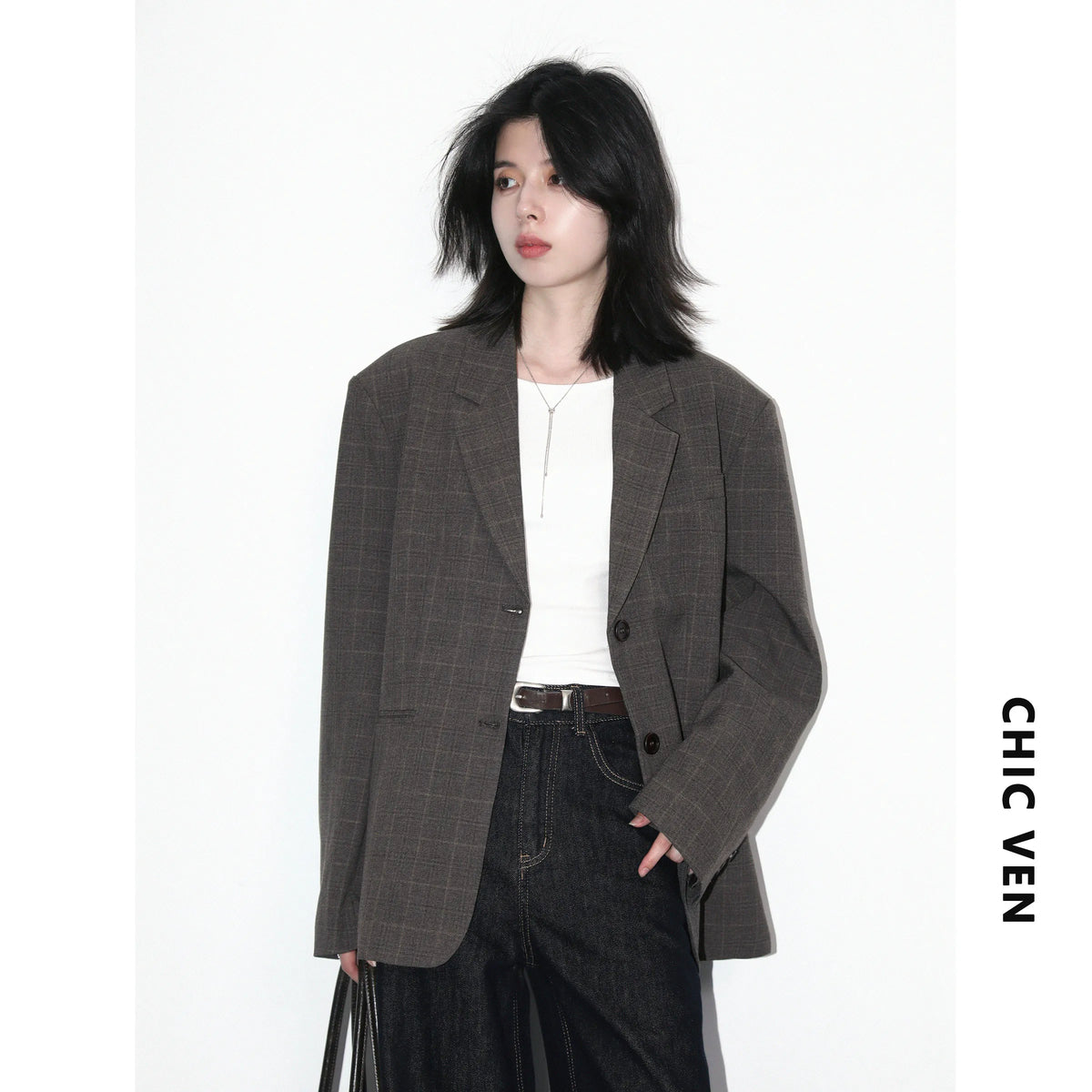 New Women Blazers Single-breasted Loose Casual Retro Striped Office Ladies Suit Jacket Female Coat Spring Autumn 2026