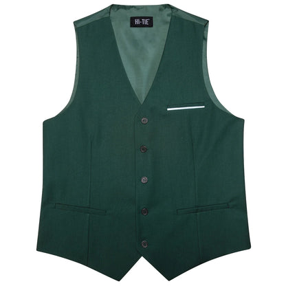 Men's Vest Set — Floral Paisley Waistcoat with Necktie, Pocket Square & Cufflinks for Weddings & Formal Events