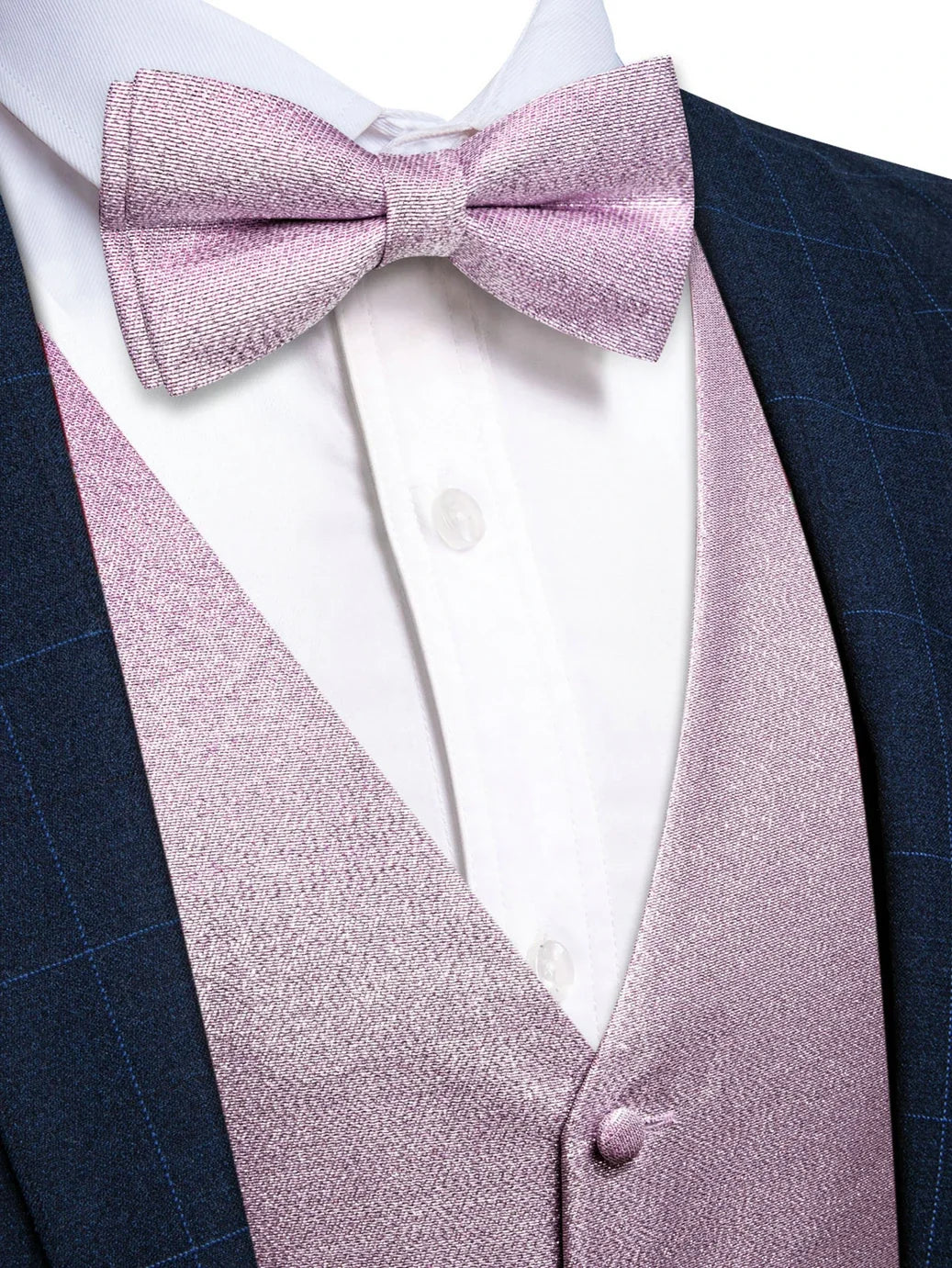 Men's Glitter Vest and Bow Tie Set – Slim Fit Formal Waistcoat for Weddings, Prom and Evening Occasions