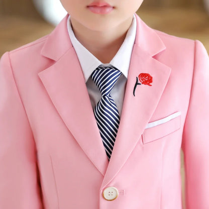 3-Piece Boys Suit Set | Solid Formal Tuxedo for Kids | Wedding & Party Suit Ages 2–14