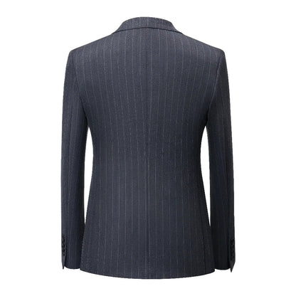 Men's Suit Set for Broad Shoulders – Single Breasted Straight Fit Wedding & Business Suit with Adjustable Trousers
