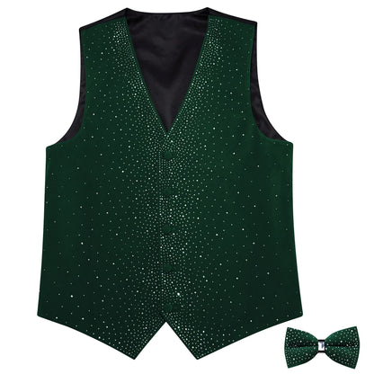 Men's Glitter Vest with Matching Bow Tie – Sparkly Sequin Style for Parties, Proms & Festive Events