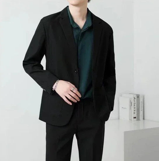 Men's Oversized Blazer Smart Casual Single Breasted Jacket for Business and Daily Wear