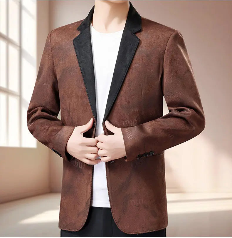 Blazer Men Fashionable Business Outdoor Travel Youth Campus Wedding Versatile Gentleman Host Slim-fit Casual Korean Style Blazer