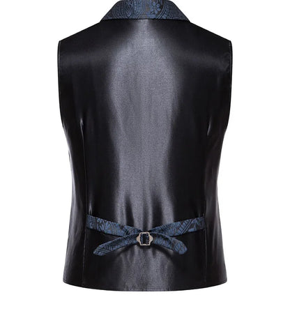 Men's Suit Vest Jacquard Smart Casual Single Breasted Slim Fit Waistcoat