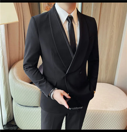New men's suits, tall and straight, fashionable, cool and versatile. Autumn dress, casual and fitted, cool and stylish