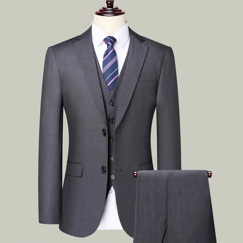 Men's 3-Piece Suit Set Single Breasted Smart Casual Formal Wear for Travel & Business – Available in S to 4XL