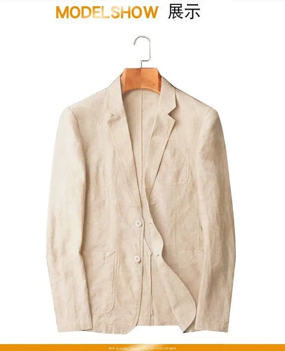 Linen Blazer A Stylish Versatile Men Business Casual Piece That Is Comfortable Breathable and Suitable for All Occasions Blazer
