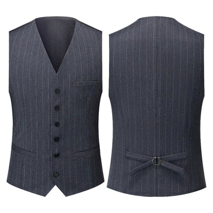Men's Suit Set for Broad Shoulders – Single Breasted Straight Fit Wedding & Business Suit with Adjustable Trousers