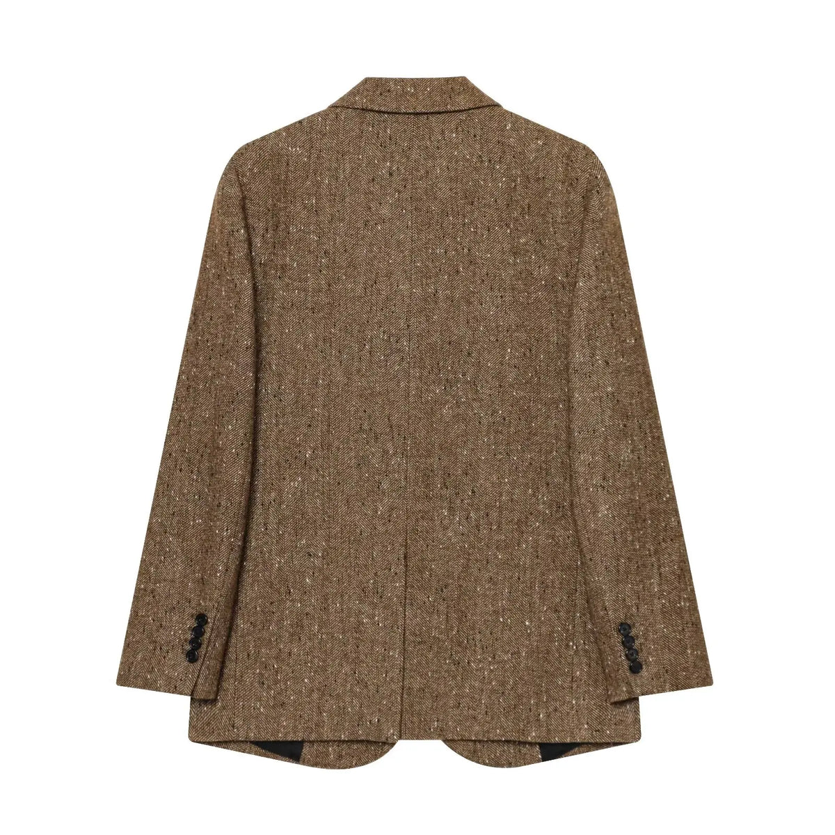 Women's Loose Fit Checkered  Spring Autumn Office Casual Formal Polyester Fiber Long Sleeve Single Button Closure