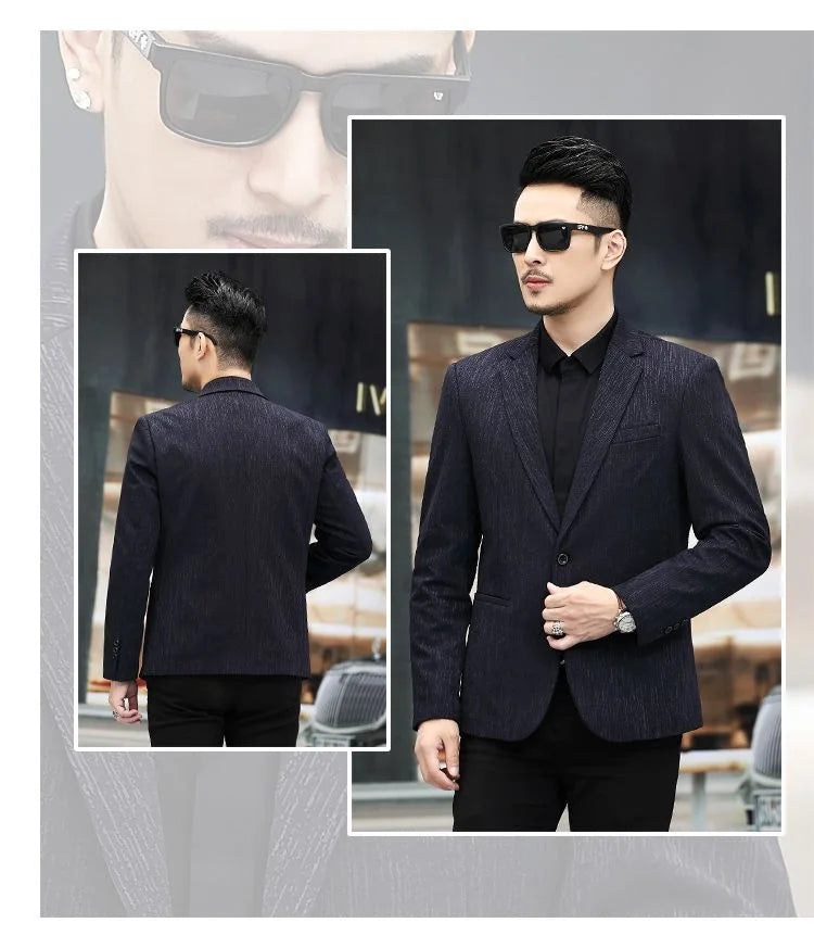 Blazer New Men's Fashionable Outdoor Travel Premium Business Wedding Versatile Host School Fit Casual Korean Version Blazer