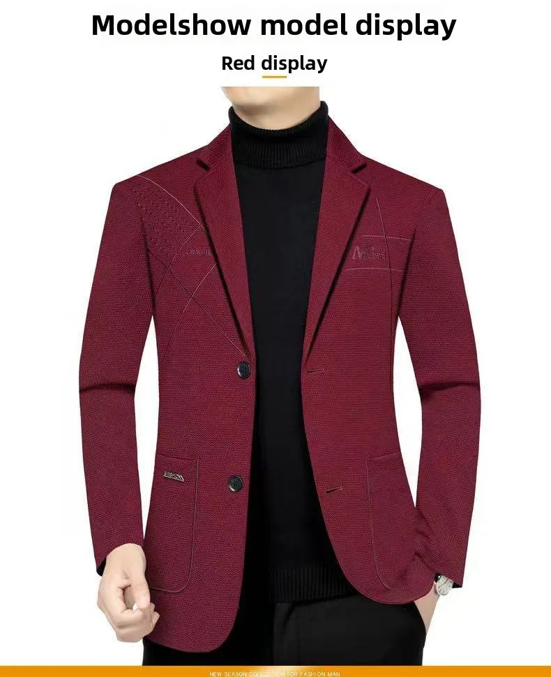 Blazer Men's Fashion Outdoor Travel Camping Youth Wedding Versatile Host School Uniform Slim Fit Casual Korean Version Blazer