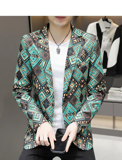Blazer Men's fashion outdoor travel gentleman wedding Slimming Business versatile Trendy Casual Korean-style formal wear Blazer
