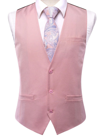 Men's Formal Vest Single Breasted Satin Waistcoat for Weddings & Special Occasions