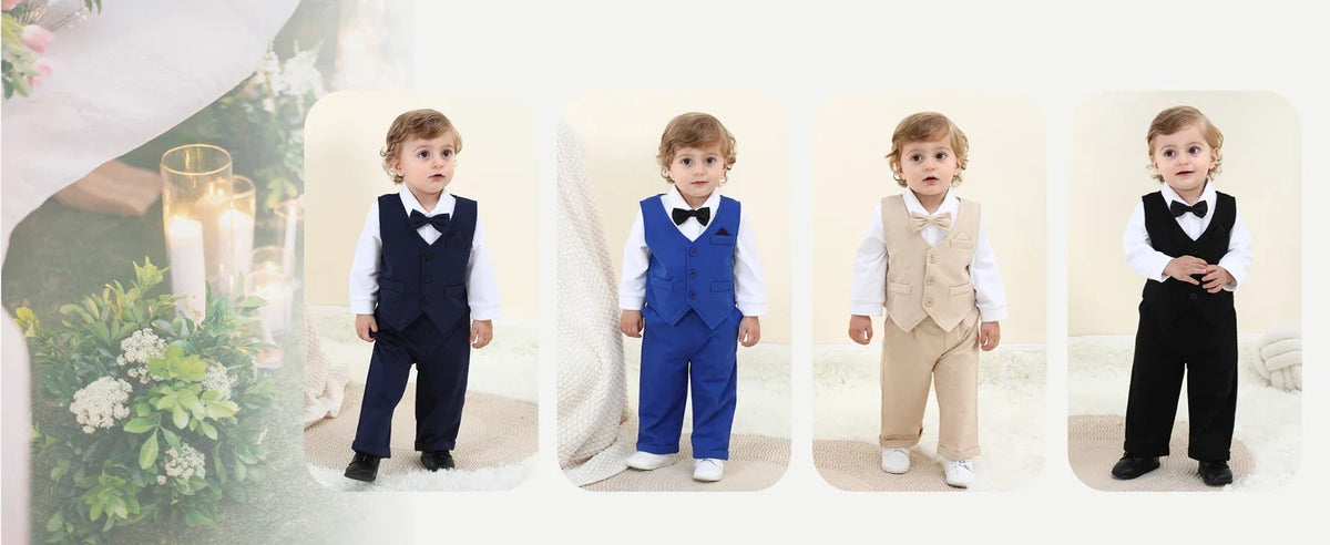 Baby Boy Purple Outfit Toddler Mardi Gras Suit Infant Easter Church Set Halloween Birthday Party Gift Formal Photography Clothes