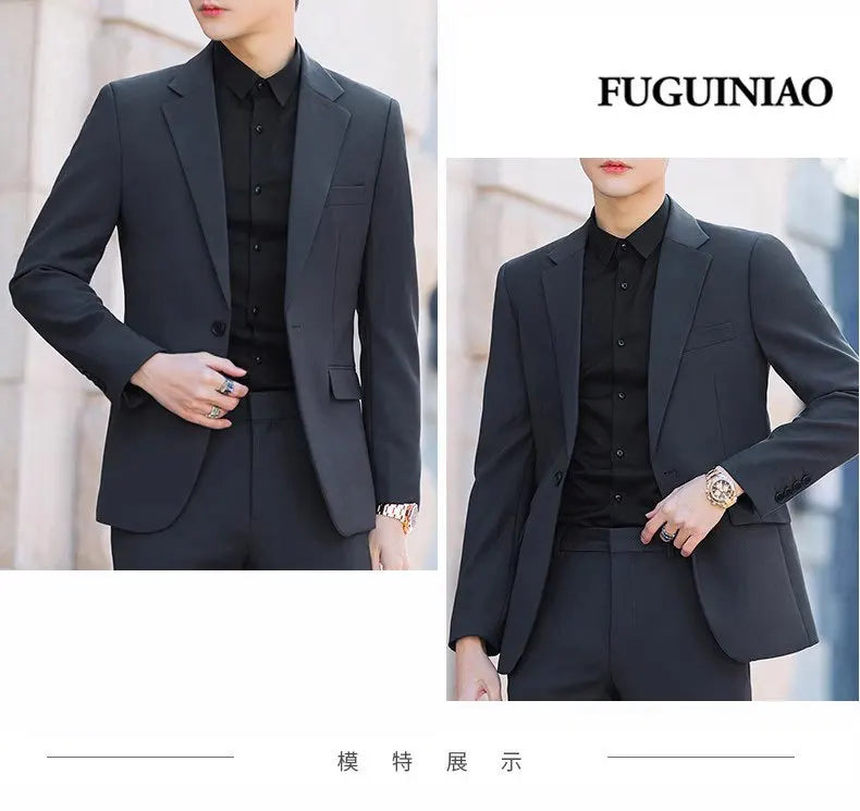 Blazer: Outdoor Men Fashion Gentleman Stylish and Versatile Trendy Casual Best for Best Man Formal Workwear Professional Blazer