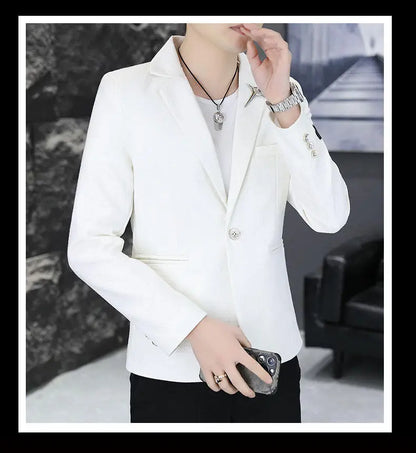 Men's Slim Fit Fashionable Hair Stylist Little Blazer Autumn 2026 New Arrival Trendy Small Jacket for Younger Men