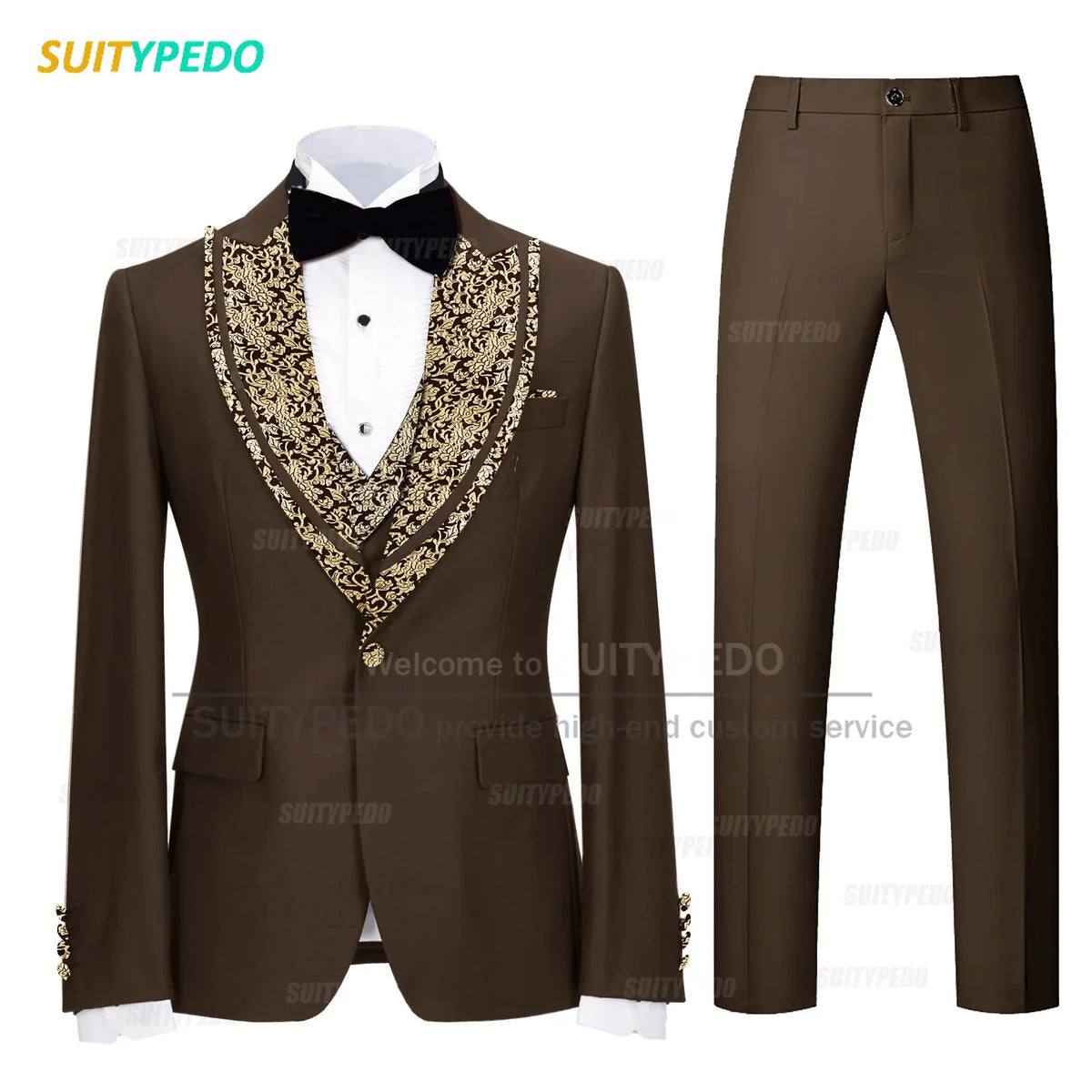 Classic Black Set For Fashion Children Wedding Flower Kid Slim Fit Costumes Formal Party Elegant Blazer Vest Pants 3 Pieces
