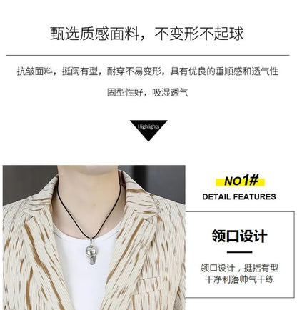 Blazer Men's Fashion Outdoor Travel Gentleman Wedding Slimming Business Versatile Trendy Casual Korean-style Formal Wear Blazer