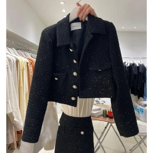 Fashionable Short Tailored Jacket Women's Loose Fit Perfume Style Korean Version Spring Autumn New Popular West Suit Top