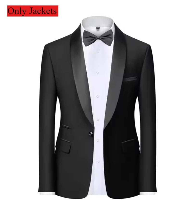Ensemble 2 pièces pour homme, costume de mariage ou d'affaires, veste à un bouton et pantalon, ensemble veste slim fit
