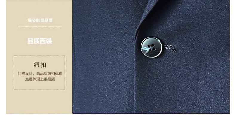 Men's 2-Piece Suit Blazer and Pants Solid Color Smart Casual Business Wedding