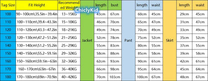 Boys School Uniform Girls Jacket Khaki Skirt Shirt Tie Suits Kids Formal Dress Tuxedo Toddler Clothes Sets Child Student Outfits