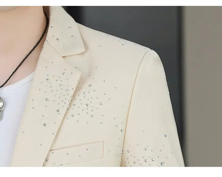 Blazer Men's Sequined High-end Hot Diamond Style Business Outdoor Travel Wedding Youth Slimming Casual High Formal Wear Blazer