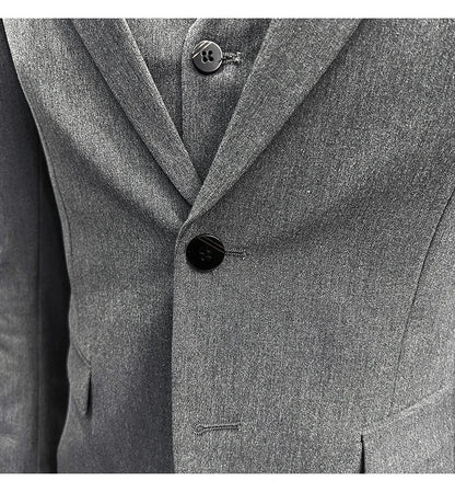 Men's Slim Fit 3-Piece Suit – Solid Color, Smart Casual & Wedding
