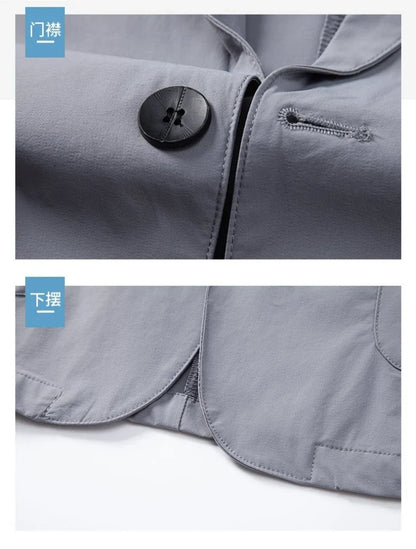 Sun Protection Lightweight Blazer - Fashionable Business Outdoor Travel Wedding Casual Korean Style Men's Lightweight Blazer