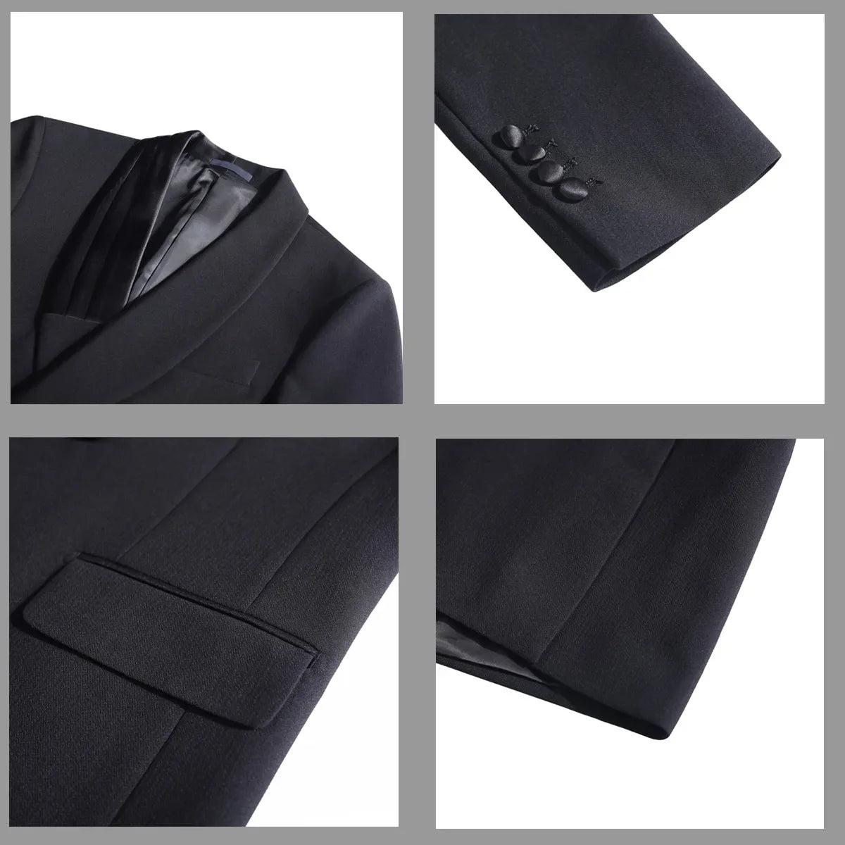 Luxury Gentleman's Suit Jacket Men's Business Casual Slim Fit Double Breasted Suit Jacket Wedding Groom Banquet Party Blazers
