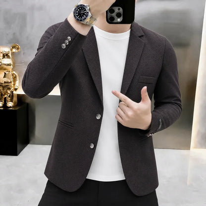 Men's Slim Fit Fashionable Hair Stylist Little Blazer Autumn 2026 New Arrival Trendy Small Jacket for Younger Men