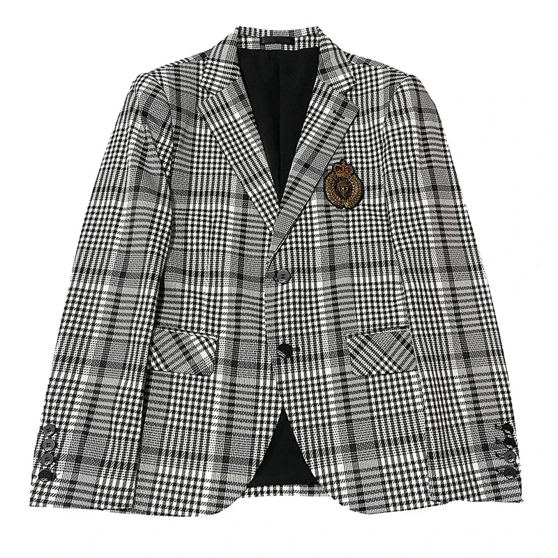 Blazer Masculino Men's Fashion Business Casual Professional Dress Wedding Gentleman Hosts The British Style Slim-fit Suit Blazer