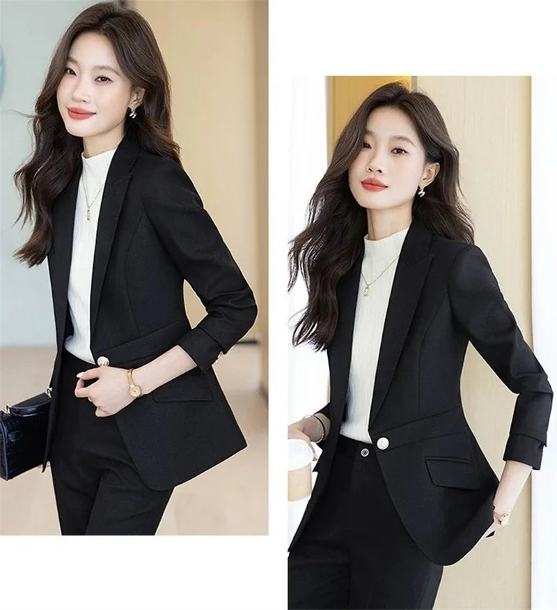 Women Blazers Spring Summer New Fashion Korean Silk Satin Suit V-neck Loose Top Jacket Single Button Suit Blazers Outerwear