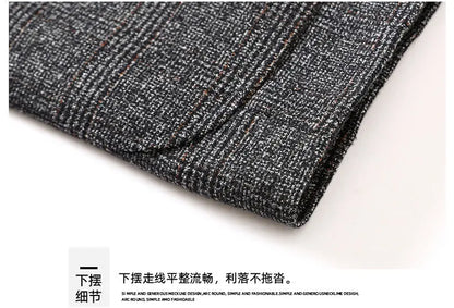 Blazer Autumn and Winter Men's Fashion Business Outdoor Travel Checkered Wedding Youth Slimming Casual High Formal Wear Blazer