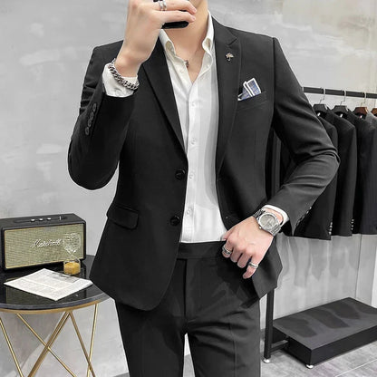 Men's Slim Fit Wedding Suit – Blazer & Pants Set